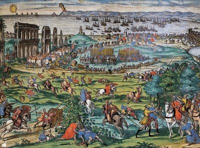 Leger van Karel V tegen Tunis door Franz Hogenberg