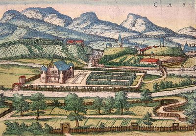 Detail van een uitzicht op Kassel, uit 