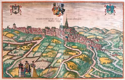 Frankenberg, Nederland (gravure) door Franz Hogenberg