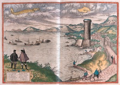 Gaeta of Gaete, Italië (gravure) door Franz Hogenberg