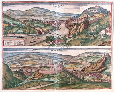 Lyon - Vienne, Frankrijk (gravure) door Franz Hogenberg