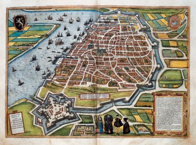 Kaart van Antwerpen, uit 