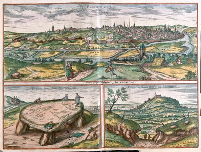 Montpellier, Tours en Poitiers, Frankrijk door Franz Hogenberg