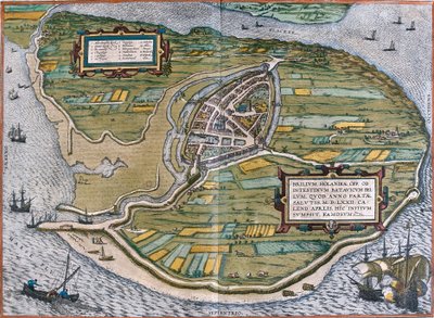 Plan van Brielle, Nederland door Franz Hogenberg