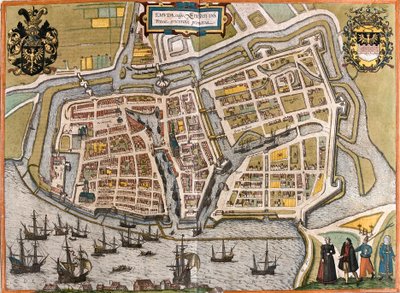 Plan van Emden (Emuda), Duitsland door Franz Hogenberg