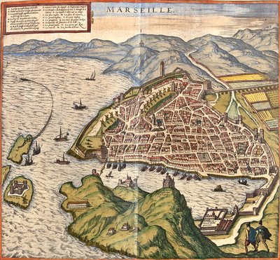 Plan van Marseille, Frankrijk door Franz Hogenberg