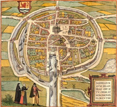 Plan van Middelburg (Middelburgum), Nederland door Franz Hogenberg