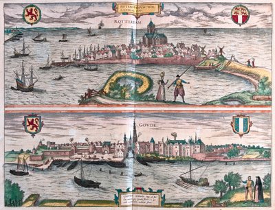 Rotterdam en Gouda, Nederland door Franz Hogenberg