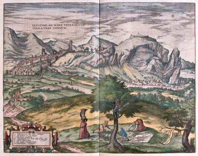 Terracina, Italië door Franz Hogenberg