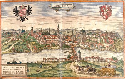 Uitzicht op Görlitz, Duitsland door Franz Hogenberg
