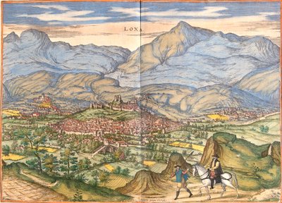 Uitzicht op Loja, Spanje door Franz Hogenberg