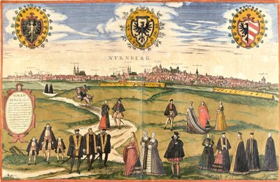 Uitzicht op Neurenberg, Duitsland door Franz Hogenberg