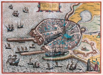 Vlissingen, Nederland (gravure) door Franz Hogenberg