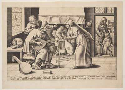 Meester John Blockhead (de luitmaker) door Franz Huys
