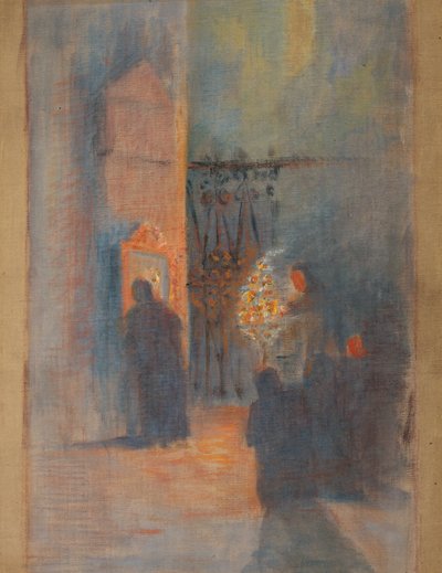 Devotie in de kerk door Franz Jaschke