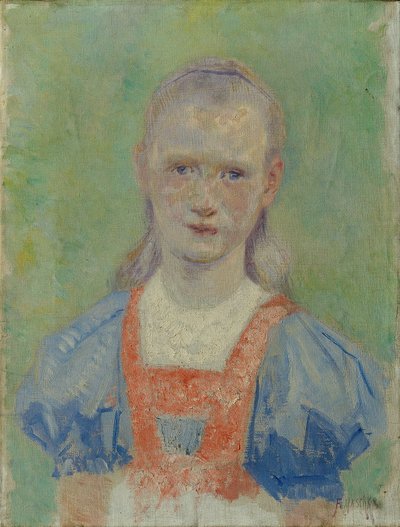 Portret van een meisje door Franz Jaschke