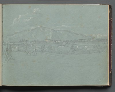 Album met uitzichten van Rome en omgeving, landschapsstudies, pagina 10a: Romeins landschap door Franz Johann Heinrich Nadorp
