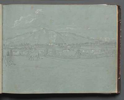 Album met Zichten op Rome en Omgeving, Landschapsstudies, pagina 10a: Romeins Landschap door Franz Johann Heinrich Nadorp
