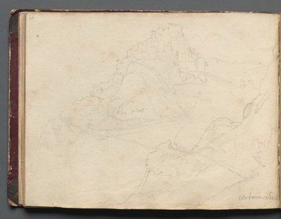 Album met Zichten van Rome en Omgeving, Landschapsstudies, pagina 20b: Cervera door Franz Johann Heinrich Nadorp