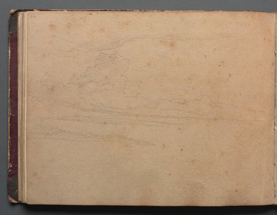 Album met Uitzichten van Rome en Omgeving, Landschapsstudies, pagina 29b: Landschapsstudie door Franz Johann Heinrich Nadorp