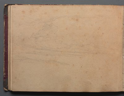 Album met Zichten op Rome en Omgeving, Landschapsstudies, pagina 29b: Landschapsstudie door Franz Johann Heinrich Nadorp