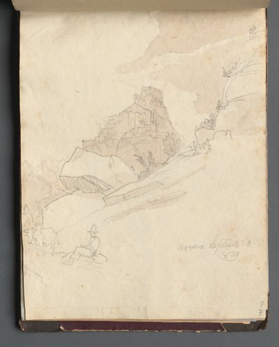Album met Zichten op Rome en Omgeving, Landschapsstudies, pagina 33a: "Cervera" door Franz Johann Heinrich Nadorp