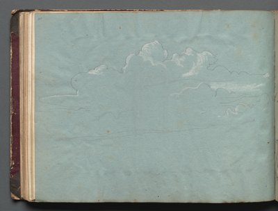 Album met Zichten op Rome en Omgeving, Landschapsstudies, pagina 36b: Wolkenstudie door Franz Johann Heinrich Nadorp