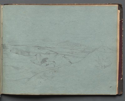 Album met Zichten op Rome en Omgeving, Landschapsstudies, pagina 52a: Romeins Landschap door Franz Johann Heinrich Nadorp