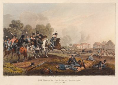 De dood van de Hertog van Brunswick, 15 juni 1815 door Franz Joseph (after) Manskirch