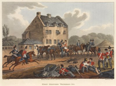 Hoofdkwartier Waterloo 1815, gegraveerd door M. Dubourg, 1819 door Franz Joseph Manskirch