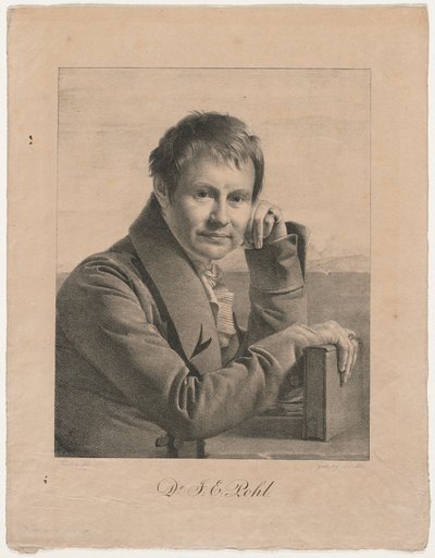 Portret van Dr. F. E. Pohl, 1825 door Franz Kadlich