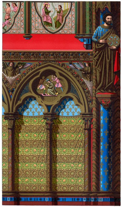 Decoratie van de Sainte Chapelle, Parijs, 13e eeuw door Franz Kellerhoven