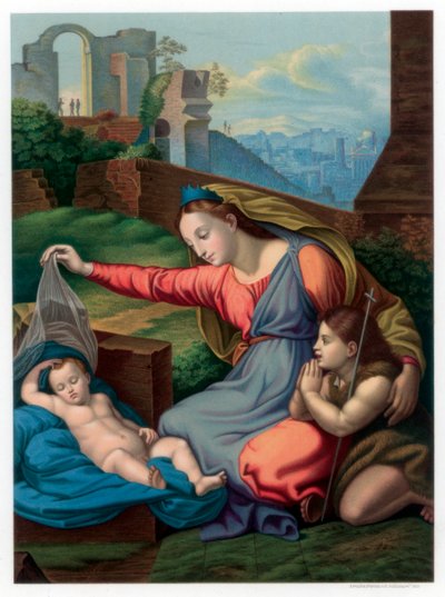 Madonna van de Blauwe Diadeem, 1510-1511 1870 door Franz Kellerhoven