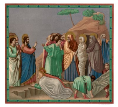 Scènes uit het leven van Christus: Opwekking van Lazarus door Franz Kellerhoven