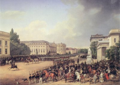 Duits: Parade op Opernplatz in Berlijn Parade op Opernplatz door Franz Krüger