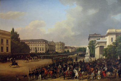 Duits: Parade op Opernplatz in Berlijn Parade op Opernplatz door Franz Krüger
