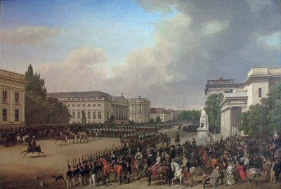 Duits: Parade op Opernplatz in Berlijn Parade op Opernplatz door Franz Krüger