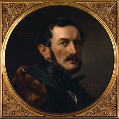 Portret van de architect Albert Dietrich Schadow door Franz Krüger