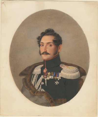 Portret van graaf Alexey Fyodorovich Orlov door Franz Krüger