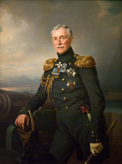 Prins Alexander Sergejevitsj Mensjikov 1787-1869, 1851 door Franz Krüger