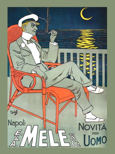 Lui in Mele Mode & Onder een Halve Maan, begin 1900s (poster) door Franz Laskoff
