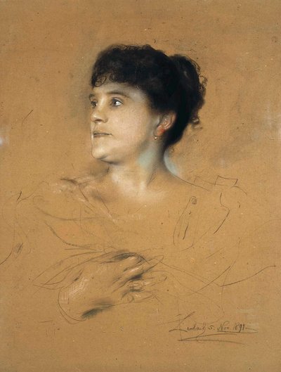 Portret van de zangeres Marcella Sembrich, 1891 door Franz von Lenbach