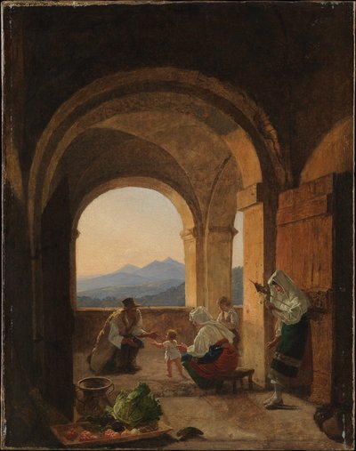 Eerste stappen, c.1820-25 door Franz Ludwig Catel