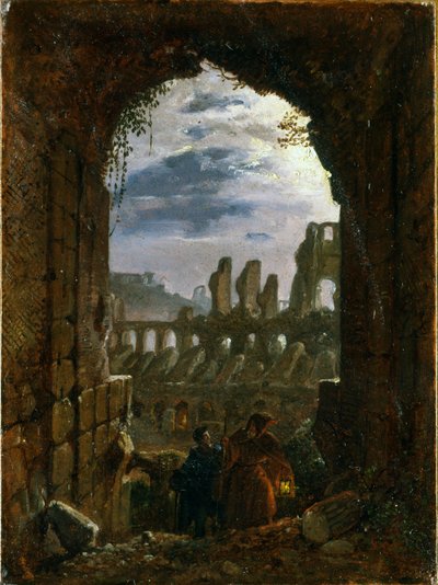 Het Colosseum bij maanlicht, ca. 1826-30 door Franz Ludwig Catel