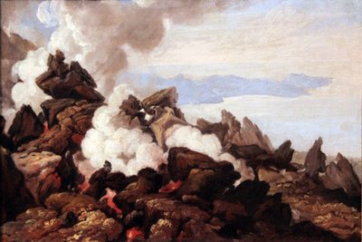 De krater van de Vesuvius door Franz Ludwig Catel