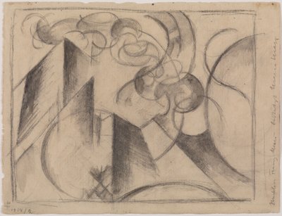 Abstracte tekening door Franz Marc