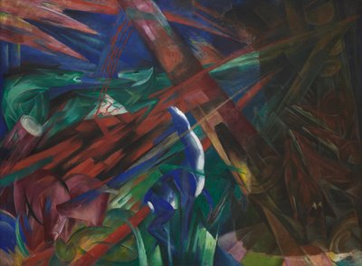 Dierenbestemmingen De bomen toonden hun ringen, de dieren hun aderen, 1913 door Franz Marc