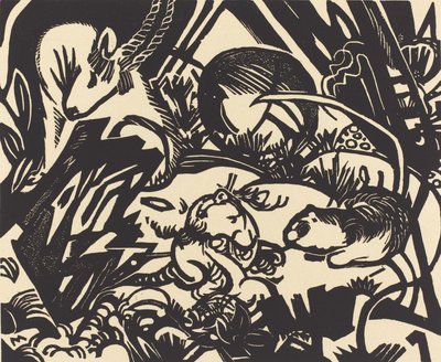 Dierenlegende (Tierlegende) door Franz Marc