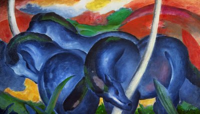 Grote Blauwe Paarden door Franz Marc