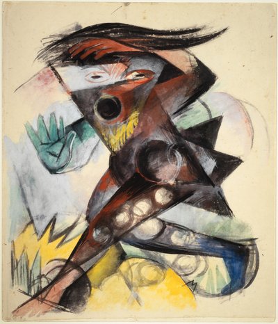 Caliban. Figuur voor De Storm van William Shakespeare, 1914 door Franz Marc